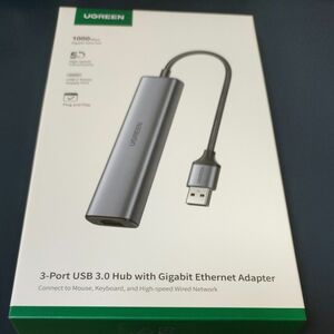 UGREEN USB 3.0 有線LANアダプター 1000Mbps 5-in-1 USB-C給電ポート