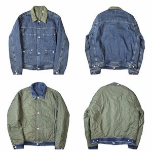 (D) Levi's Red リーバイスレッド リバーシブル デニム ナイロン ジャケット M