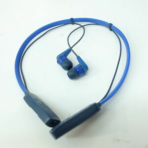 100 Skullcandy/スカルキャンディ S2IKW ネックバンド式ワイヤレスイヤホン Bluetooth イヤホン（ブルー）※中古