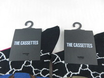 在庫処分！　新品■THE CASSETTES ザ　カセッツ　日本製　高級靴下 2足　25-26　定価3300円　確かな品質　 福助 音楽好き ④_画像3