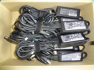 セール　10個セット　hp　ACアダプタ　PPP009C PPP009A PPP009L-Eなど 19.5V 3.33A　65W　7.5ｍｍ　ミッキーケーブル付き　中古動作品　