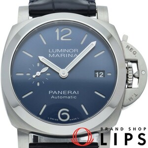  Panerai Luminor Marina k Alain ta40mm PAM01270 коробка письменная гарантия частота SS/ кожа мужской часы голубой прекрасный товар 