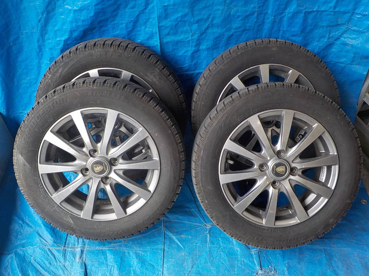7分山 軽自動車 165/55R15 キューブライダー純正アルミホイール四本