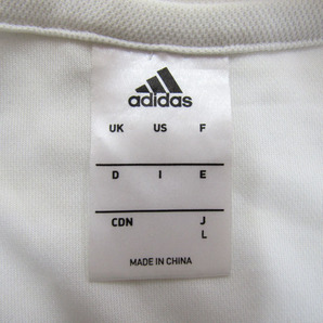 アディダス 半袖Tシャツ ロゴT スポーツウェア トップス メッシュ レディース Lサイズ ホワイト adidasの画像2