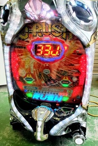 送料4000円～ CR J‐RUSH4 HSJ パチンコ実機 + ガラス + 専用ドアキー　7セグ ジェイラッシュ シリーズ ジェイビー 卓上パチンコ加工用に