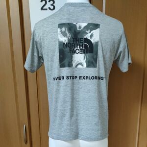 ノースフェイス半袖TシャツS　霜降りライトグレー　NEVER STOP EXPLORING THE NORTH FACE正規品