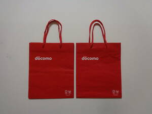 紙袋　DOCOMO　ショッパー　２枚　コレクター　TOKYO2020　オリンピック　パラリンピック　手提げ袋　ショップバッグ　東京2020　NTTドコモ
