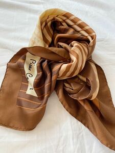 ** Pierre Cardin scarf light brown group silk 