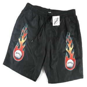 新品◆OAKLEY◆ストレッチ 撥水 速乾 TNP Lightning Bolt Beach shorts インナー付 L 黒◆オークリー サーフパンツ ボードショーツ◆J1131