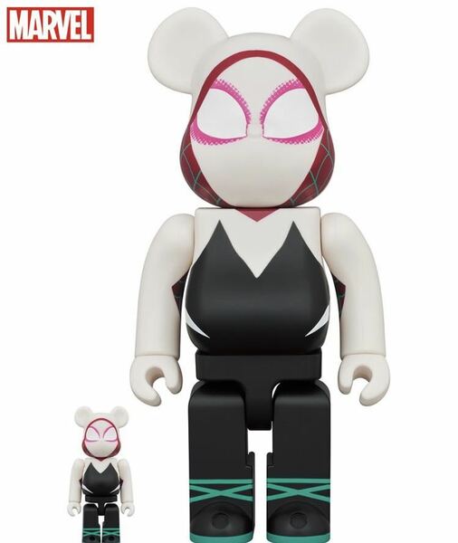 BE@RBRICK ベアブリック MEDICOM TOY スパイダーマン　スパイダーバース　グウェン　グウェンステイシー　スパイダーマン