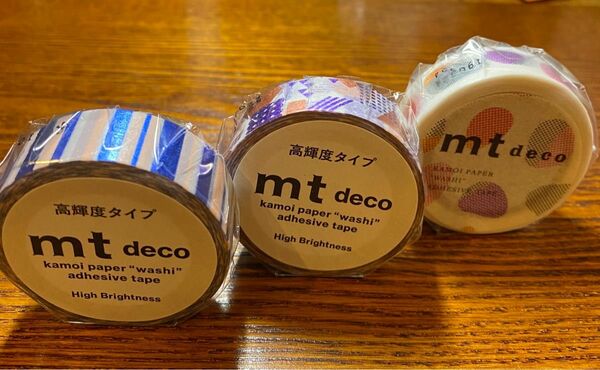 カモ井加工紙　mt マスキングテープ　DECOシリーズ３個セット　新品未開封