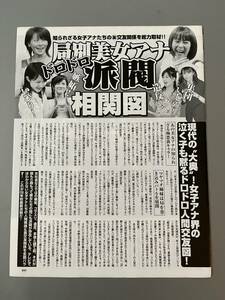 ○ 局別 派閥相関図 女子アナウンサー フジテレビ テレビ朝日 日本テレビ TBS テレビ東京 女子アナ 雑誌 切り抜き 6P/28474