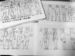 160枚ほど　設定資料集　NARUTO ナルト ◆検索用: セル画　アニメスタッフ用制作素材　非売品　