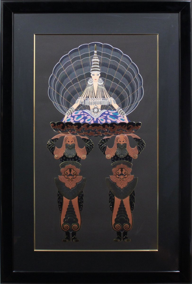Pintura de serigrafía de nácar Erte [Autenticidad garantizada] - Galería Hokkaido, obra de arte, imprimir, pantalla de seda