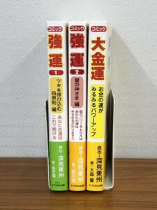 AN23-453 新品 未使用品 本 書籍 文庫 深見東州 たちばな出版 コミック 強運 1 2 大金運 3冊 まとめて セット ワールドメイト まとめ売り