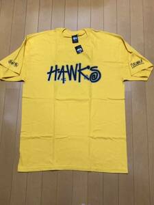 Stussy x Fukuoka Softbank Hawks Collaboration t -Fork New Unase Entement с тегом L