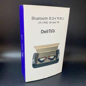 DeliToo Bluetooth 5.0イヤホン タッチ式 Air-tws T8 ワイヤレスイヤホン USED 稀少 中古 美品 動作未確認