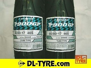 [前後セット] DUNLOP 新品 TT900GP 90/80-17 チューブタイプ 2本 [NS50R]