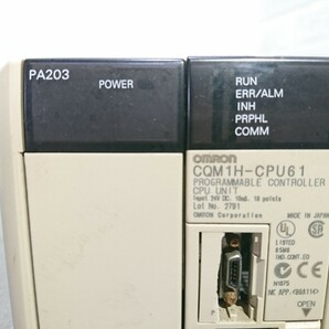 【中古動作品】管1S18 OMRON シーケンサ PA203/ CQM1H-CPU61の画像3