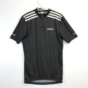 イタリア製 アディダス adidas 半袖サイクルジャージ ブラック 5サイズ