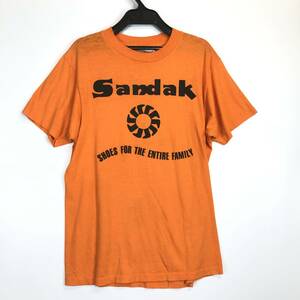 70s 80s USA製 HANES ヘインズ 半袖Tシャツ オレンジ Mサイズ Sandak