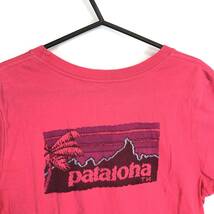 パタゴニア Patagonia オーガニックコットン 半袖Tシャツ USA製 レディースSサイズ パタロハ_画像4