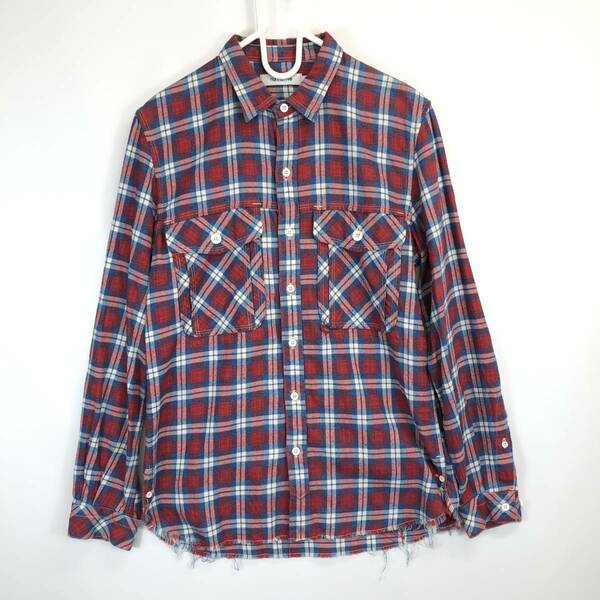 nonnative ノンネイティブ NN-S2203 WORKER SHIRT COTTON INDIGO CHECK チェックシャツ 長袖 0サイズ 日本製