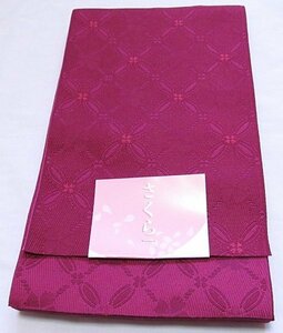  half width 15.. hanhaba obi yukata summer kimono .! unused goods! red purple series hakama under obi also 