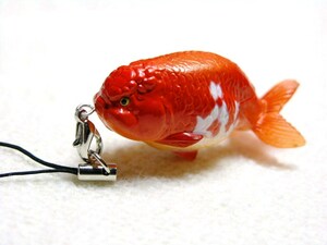 ★金魚携帯ストラップ　更紗蘭鋳・らんちゅう　可愛いおとと金魚ストラップ・根付アクセサリー