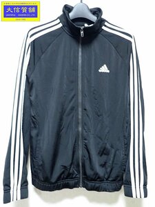 ADIDAS アディダス メンズ トラック ジャケット M 3ストライプス トリコット ブラック BK4658 中古B 【送料無料】 A-7919