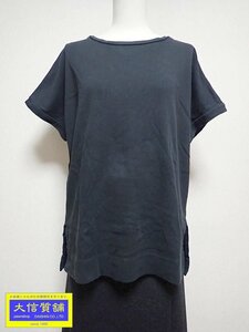 無印良品 レディース コットン クルーネック 半袖 Tシャツ ブラック XS-S 中古B 【送料無料】 A-7895