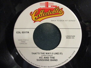 KC And The Sunshine Band ： That's The Way 7'' / 45s (( Soul )) c/w Queen Of Clubs (( 落札5点で送料当方負担