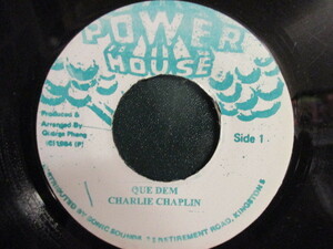 Charlie Chaplin ： Que Dem 7'' / 45s (( 80's Reggae レゲエ ))(( 落札5点で送料当方負担