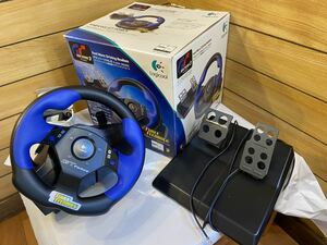 PS2 グランツーリスモ 3 A-spec 完全対応 フォースフィードバック　機能搭載ステアリングコントローラ