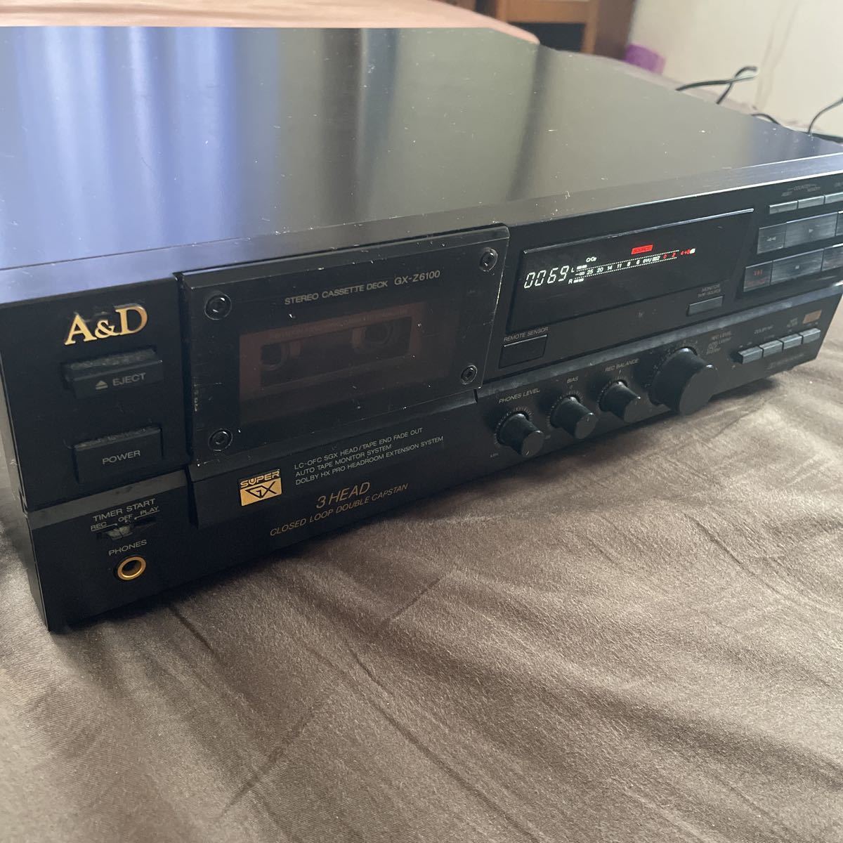 A&D ステレオカセットデッキ GX-Z6100 ジャンク品-