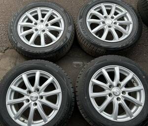 スタッドレス　16 6.5J +53 PCD114.3 ダンロップ　　WM01 BS VRX2 205/60R16 ノア ヴォクシー ステップワゴン　４本セット