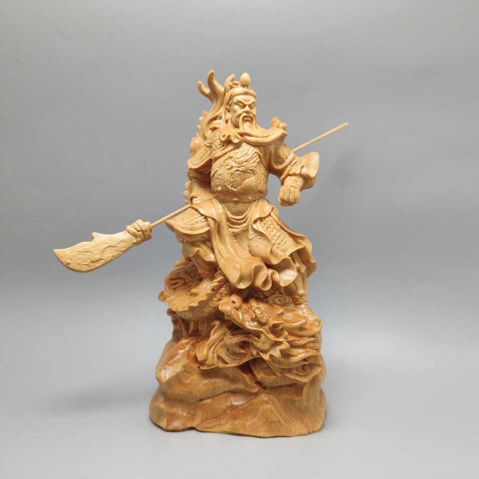 極上品 関羽 関羽像 彫刻 木彫仏像 鎮宅辟邪 仏教工芸品 招財開運-