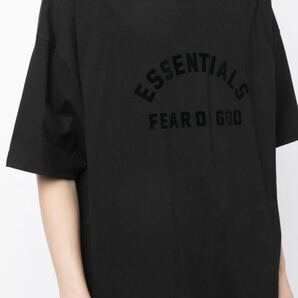 正規 新品 23AW FOG ESSENTIALS エッセンシャルズ FEAR OF GOD フィア オブ ゴッド ロゴ The Black Collection Tシャツ 黒 S 125SP232000F