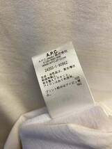 正規 新品 21SS A.P.C. アーペーセー アペセ ロゴ クルーネック Tシャツ 白 XS 24203-1-90962 定価 ¥12,100_画像4