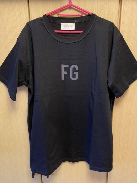 正規 19SS FEAR OF GOD フィア オブ ゴッド SIXTH COLLECTION FG リフレクション ロゴ インサイドアウト Tシャツ 黒 S RN 139190 FG20-004