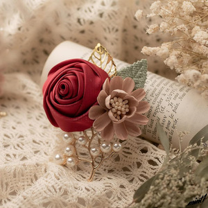 [ to coil rose × pearl design ] corsage 2way small bouquet fashion lady's ceremony . go in . type . go in . type formal red 