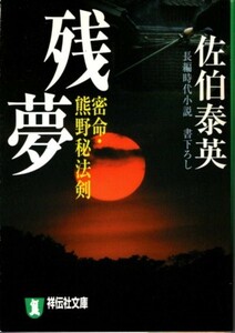 文庫「残夢 密命・熊野秘法剣／佐伯泰英／祥伝社文庫」　送料無料