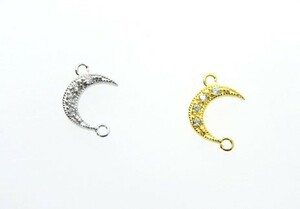 [ accessory top ] three day month * circle .2 piece attaching * gold / silver 2 color set 