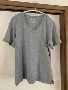 ナノユニバース　Anti Soaked 汗染み防止 Vネック　Tシャツ 半袖　グレー　40 Ｌサイズ