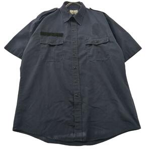 ミリタリー/ワークシャツ　ボーイスカウト ネイビー半袖　2XL c3