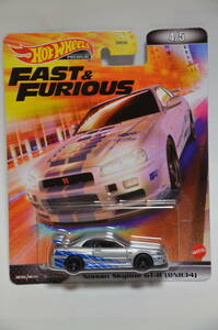 Hot Wheels FAST & FURIOUS Nissan Skyline GT-R BNR34 #4/5★HW ホットウィール ワイルドスピード ニッサン スカイライン R34 GTR