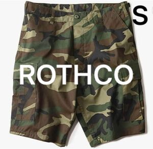 ROTHCO ショートパンツ カモフラ BDU SHORTS CAMO ロスコ カーゴショーツ 6ポケット US Sサイズ