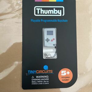 TinyCircuits Thumby グレー 小型ゲーム機、再生可能なプログラム可能なキーチェーン:電子ミニチュア、STEM学習ツール 並行輸入