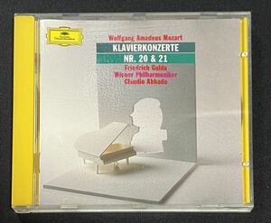 CD★MOZART:KLAVIERKONERTE NR.20&21 GULDA/WIENER PHILHARMONIKER/ABBADO