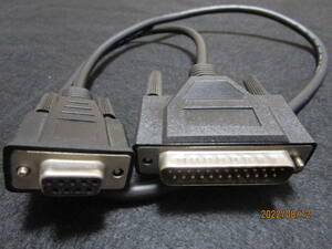 送料無料　NEC　PC-98　日本電気　PC98　RS-232C　ケーブル　D-sub 25pin オス　D-sun 9ピン メス　0.8m　黒